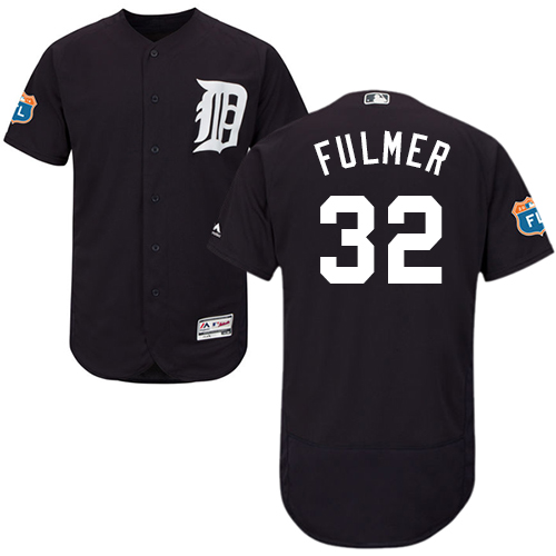 Tigers #32 Michael Fulmer Navy Blue Flexbase Authentic Collection Stitched MLB Jersey